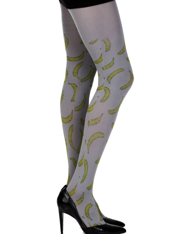 Zohara "Going Bananas" Grey Print Tights