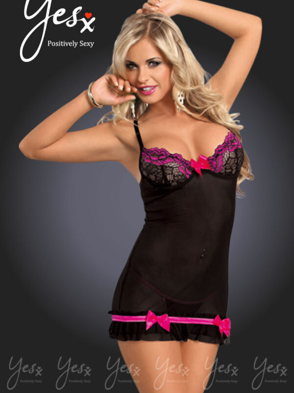 YesX YX673 Dress Rose/Black