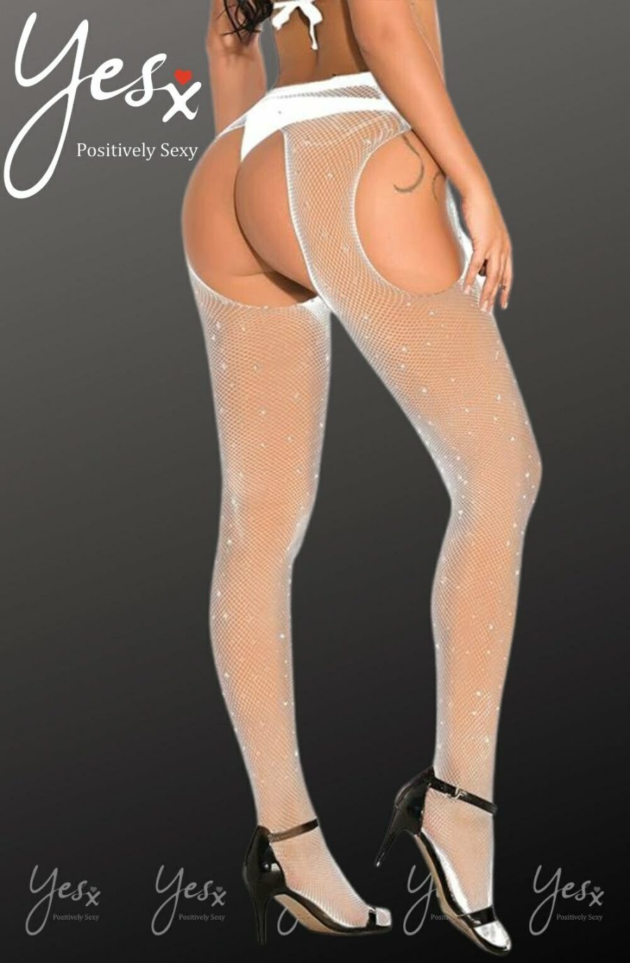 YesX YX850 Sparkly Fishnet Black - Image 11