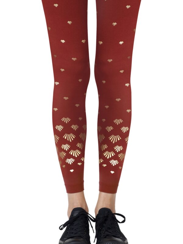 Zohara "Shell Out" Rust Footless Tights