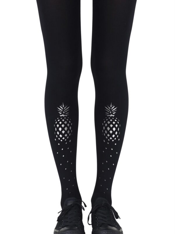 Zohara "If You Like Piña Coladas" Silver Print Tights