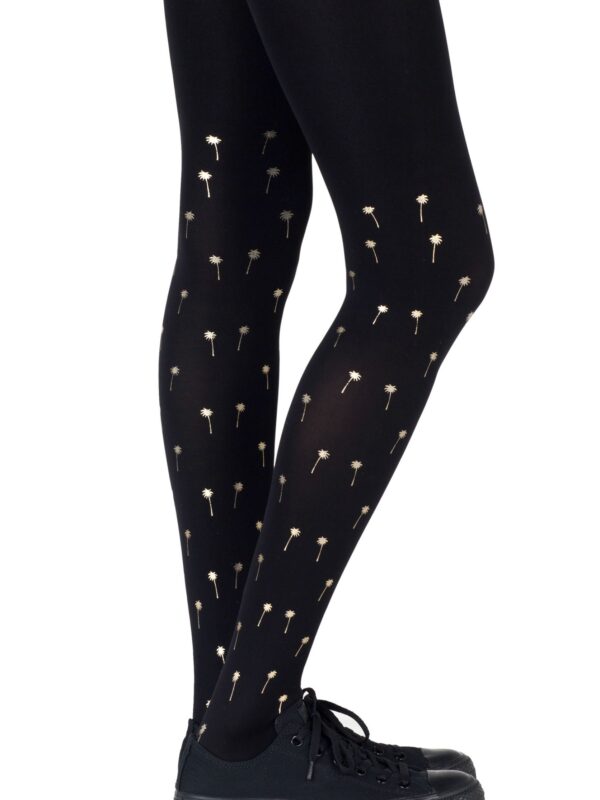 Zohara "Palm Beach" Black Tights
