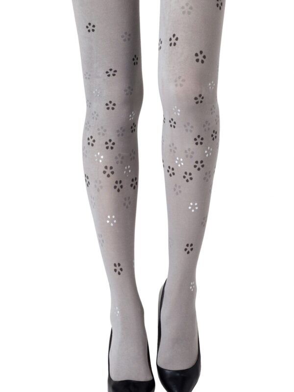 Zohara "Cherry Blossom Girl" Grey Tights