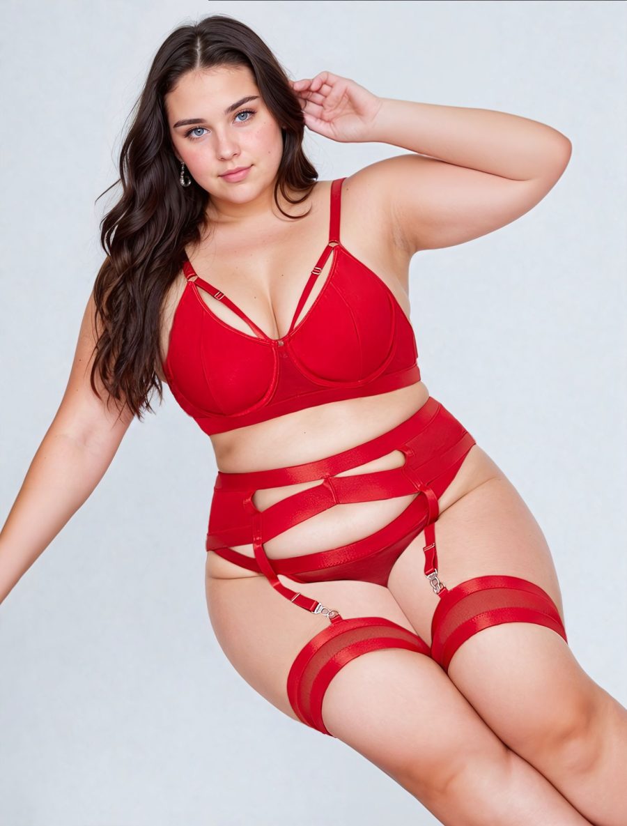 YesX YX870Q Bondage Garter Bra Set Up To 2XL - Image 4